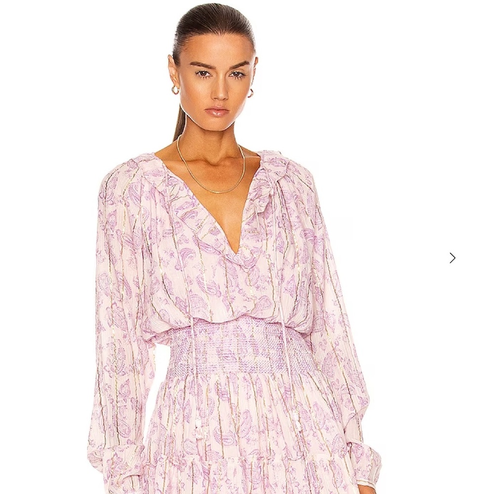 Hemant and Nandita Sahar Paisley  Pink Mini Dress Sz Small NWT